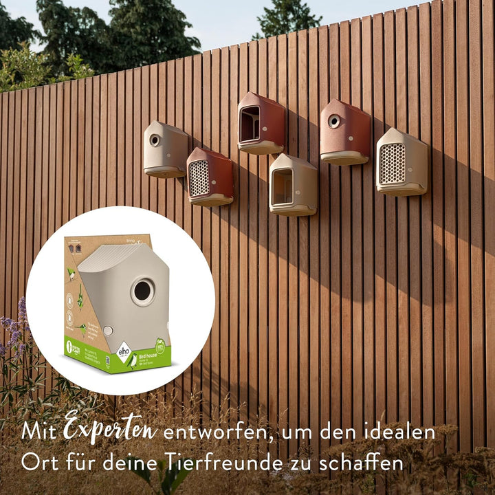 Elho Cosy Bird House 18cm - Vogelhaus - für über 11 Arten - 100% Recyceltem Plastik - L17.6 x B18 x