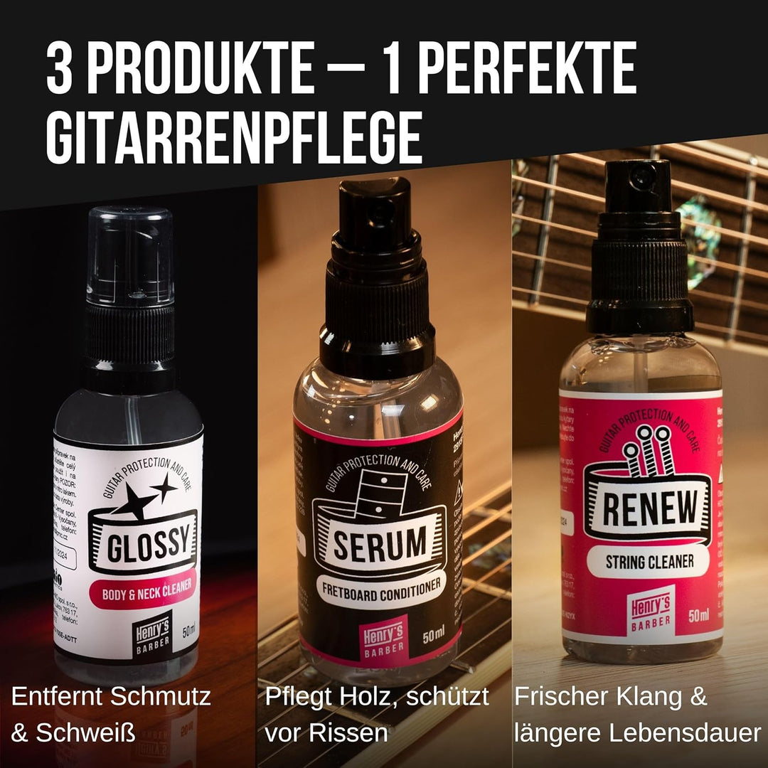 Henry`s Guitar Cleaning Set All-In-One - Gitarrenpflege Set Gitarren Reinigungsset - Gitarren Und Sa