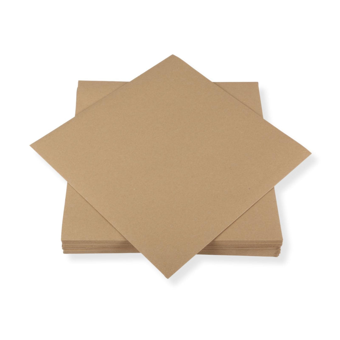 50 St. LP Schutzhüllen für Umweltbewusste, braunes Papier 90 g. 325x325 mm, Ökologische LP Schallpla