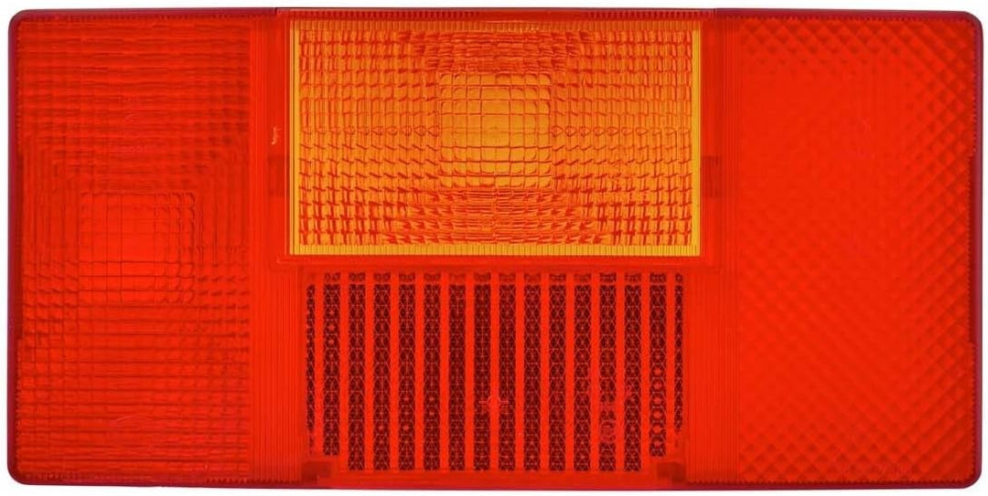 HELLA - Heckleuchte - Glühlampe - 12/24V - Anbau - Lichtscheibenfarbe: rot/gelb - Stecker: Flachstec