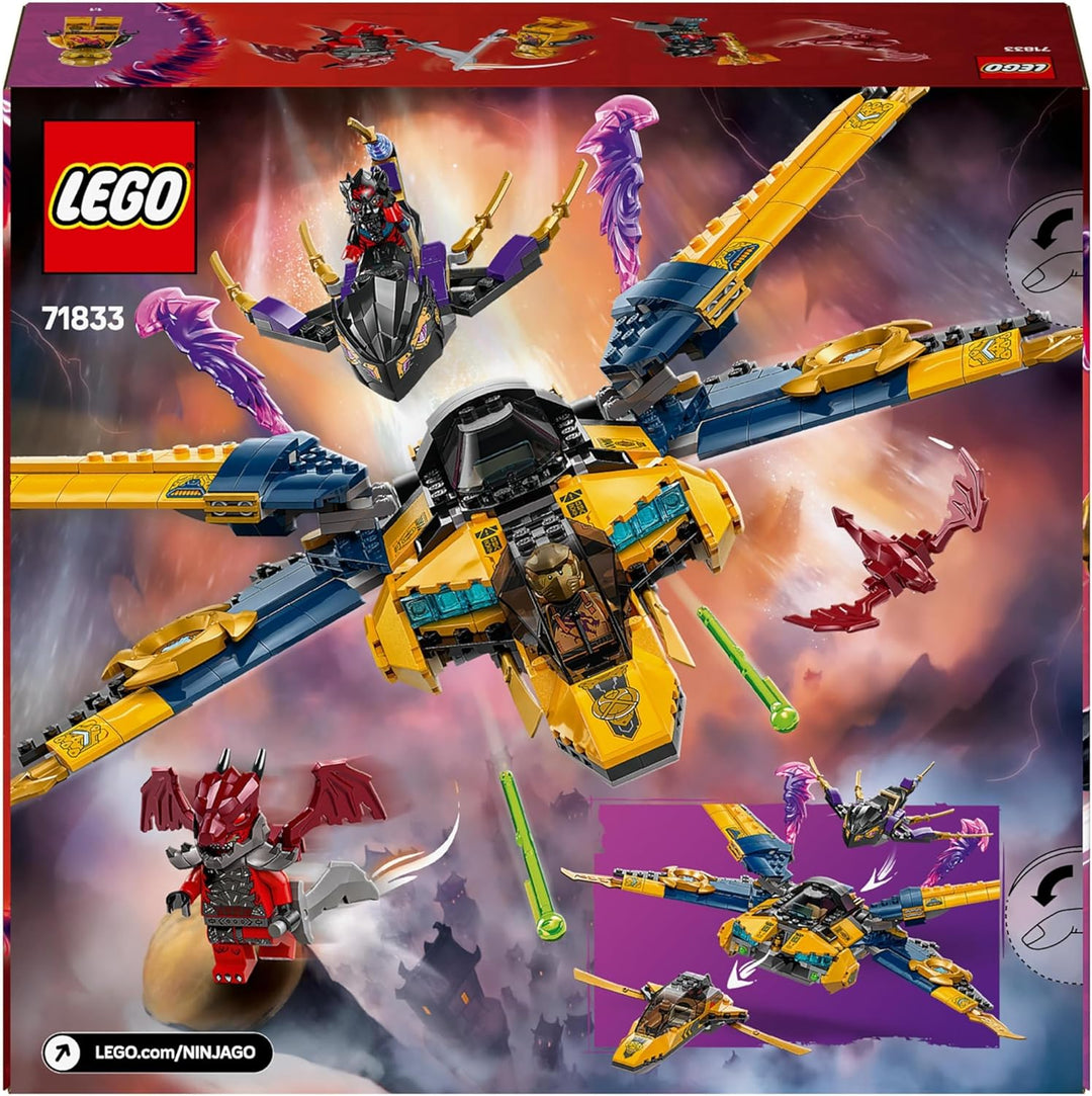 LEGO NINJAGO Ras und Arins Super-Sturmflieger - Spielzeug mit Drohne, Shootern, Klingen und Triebwer