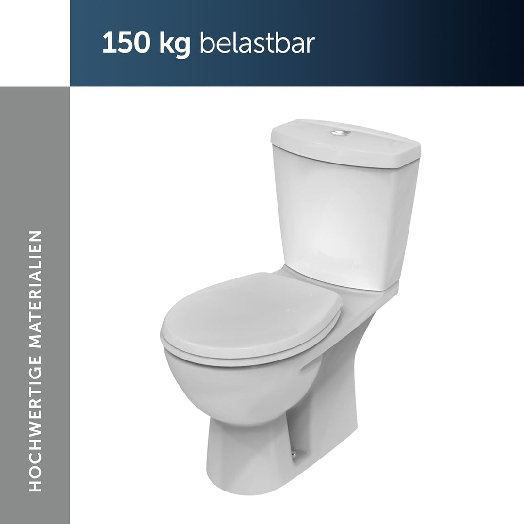 Ideal Standard Original WC-Sitz für handelsübliche Toiletten – Universal Design aus Duroplast in Wei