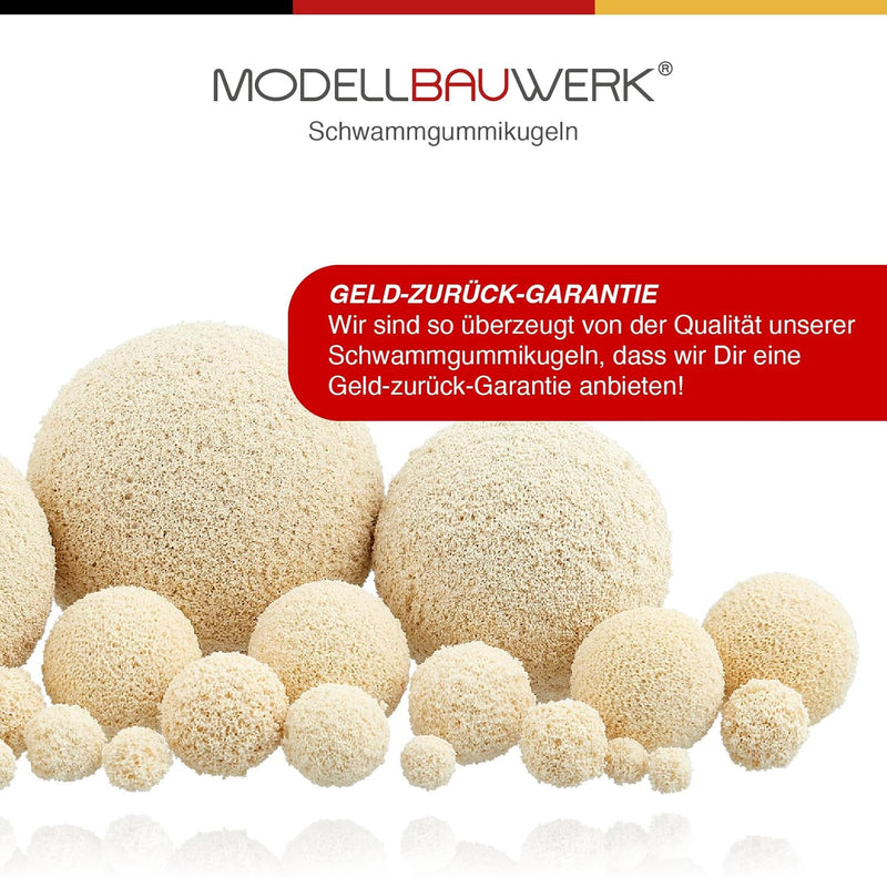 Modellbauwerk® Vielseitigkeit pur!- Schwammgummikugeln 6mm hell/Creme,100St. kreiere realistische un