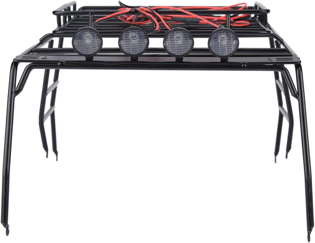 RC Car Dachgepäckträger RC Car Dachgepäckträger Gepäckträger Mit 4 LED-Leuchten für D110 SCX10 Wrang
