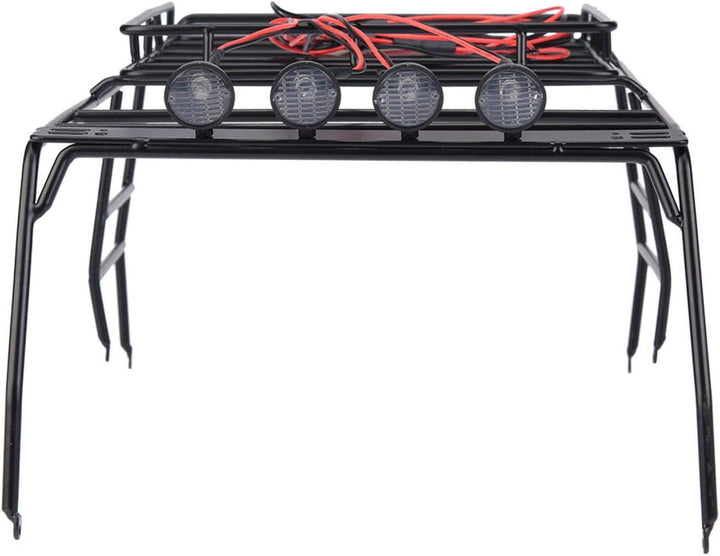 RC Car Dachgepäckträger RC Car Dachgepäckträger Gepäckträger Mit 4 LED-Leuchten für D110 SCX10 Wrang