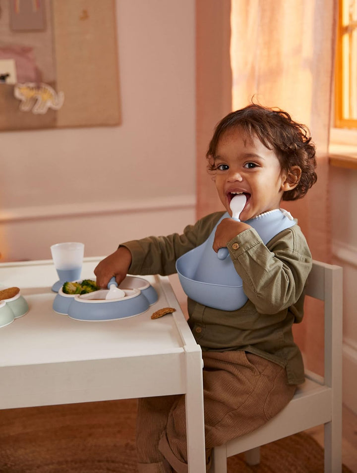 BabyBjörn Kindergeschirr-Set, 4-teilig, Blassblau, Blassblau