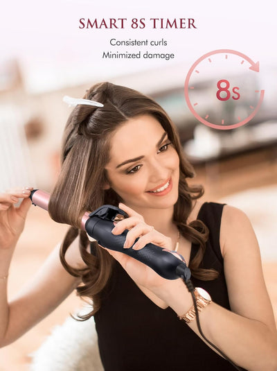 LANDOT Rotierender Lockenstab grosse Locken Automatisch: Automatischer Lockenstäbe Curling Iron 25mm