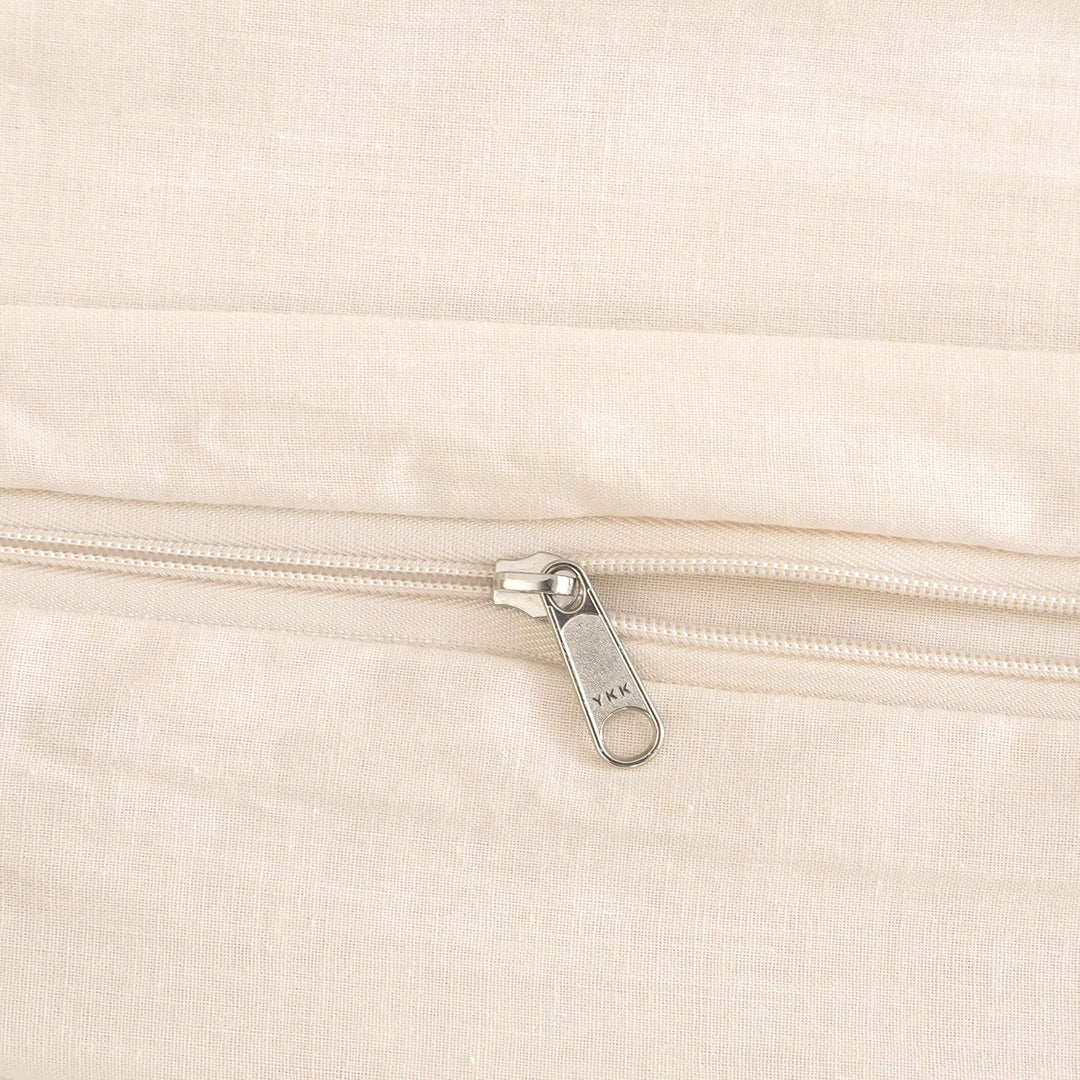 AYSW Baumwolle Bettwäsche 155x220 cm Beige 1 Bettbezug mit 1 Kopfkissenbezug 80x80 cm 155 x 220 cm B
