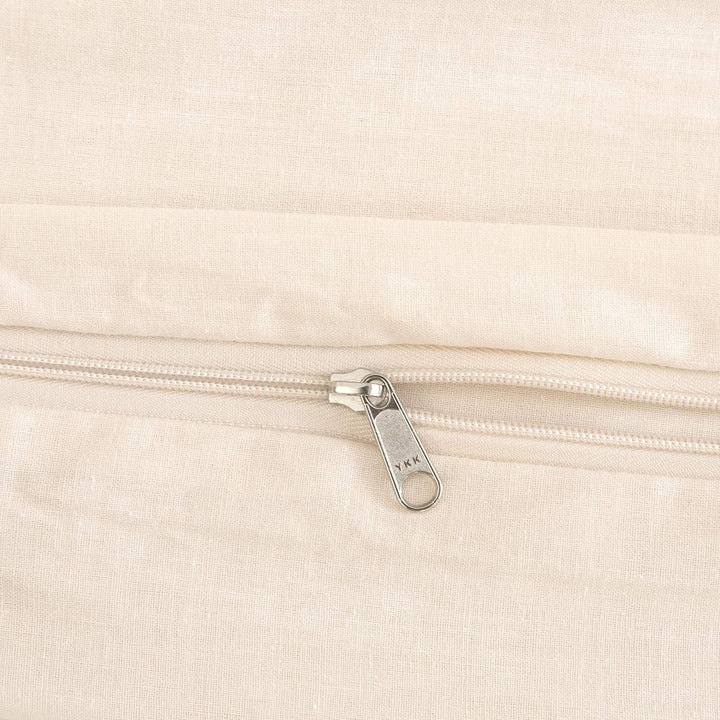 AYSW Baumwolle Bettwäsche 155x220 cm Beige 1 Bettbezug mit 1 Kopfkissenbezug 80x80 cm 155 x 220 cm B