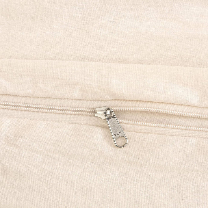 AYSW Baumwolle Bettwäsche 155x220 cm Beige 1 Bettbezug mit 1 Kopfkissenbezug 80x80 cm 155 x 220 cm B