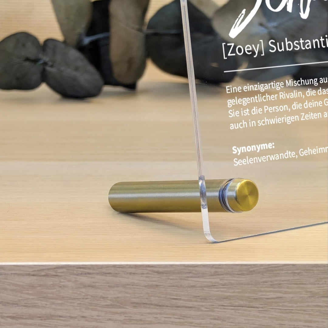 Schwester Geschenk personalisiert - Acryl Foto Geschenk: Definition wie im Duden - Geschenke für Sch