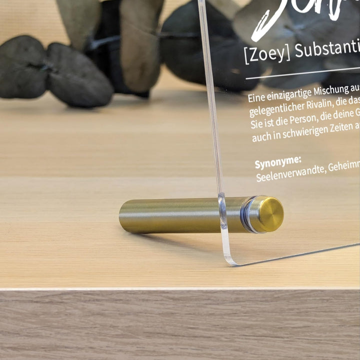 Schwester Geschenk personalisiert - Acryl Foto Geschenk: Definition wie im Duden - Geschenke für Sch