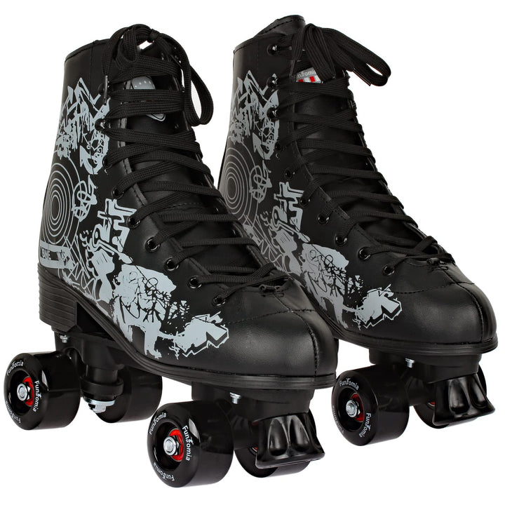 Rollschuhe/Discoroller in Grössen 30-44 - Rollerskates Disco Roller Skate Indoor Outdoor 36 Schwarz,