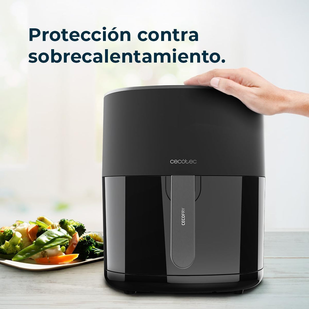 Cecotec Heissluftfritteuse ohne Öl 6,5L Cecofry Fantastik 6500. 1700W, PerfectCook-Technologie, 12 K