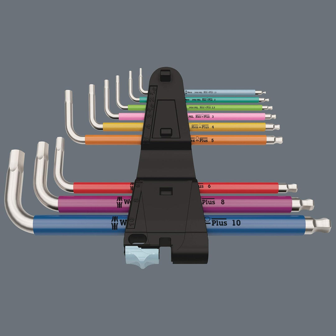 3950/9 Hex-Plus Multicolour Imperial Stainless 1 SB, Winkelschlüssel Satz, zöllig, Edelstahl, 9-teil