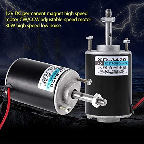 Dauermagnet Motor DC 12 / 24V 30W Hochgeschwindigkeits CW/CCW reversibler elektrischer Gang Motor ge