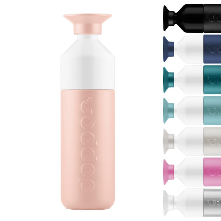Dopper Insulated 580ml Thermosflasche Pebble Peach - Doppelwandig, auslaufsicher, hält 24h kalt/9h h