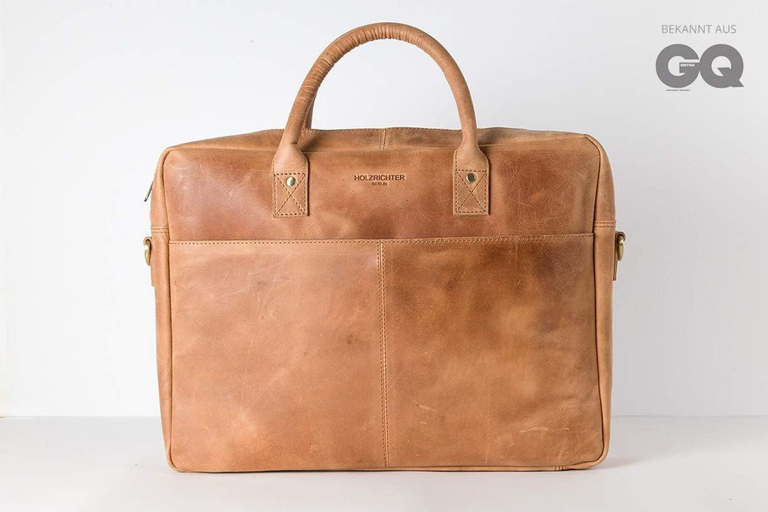 HOLZRICHTER BERLIN Briefcase Aktentasche (M). Handgefertigte grosse Tragetasche, Laptoptasche und Um