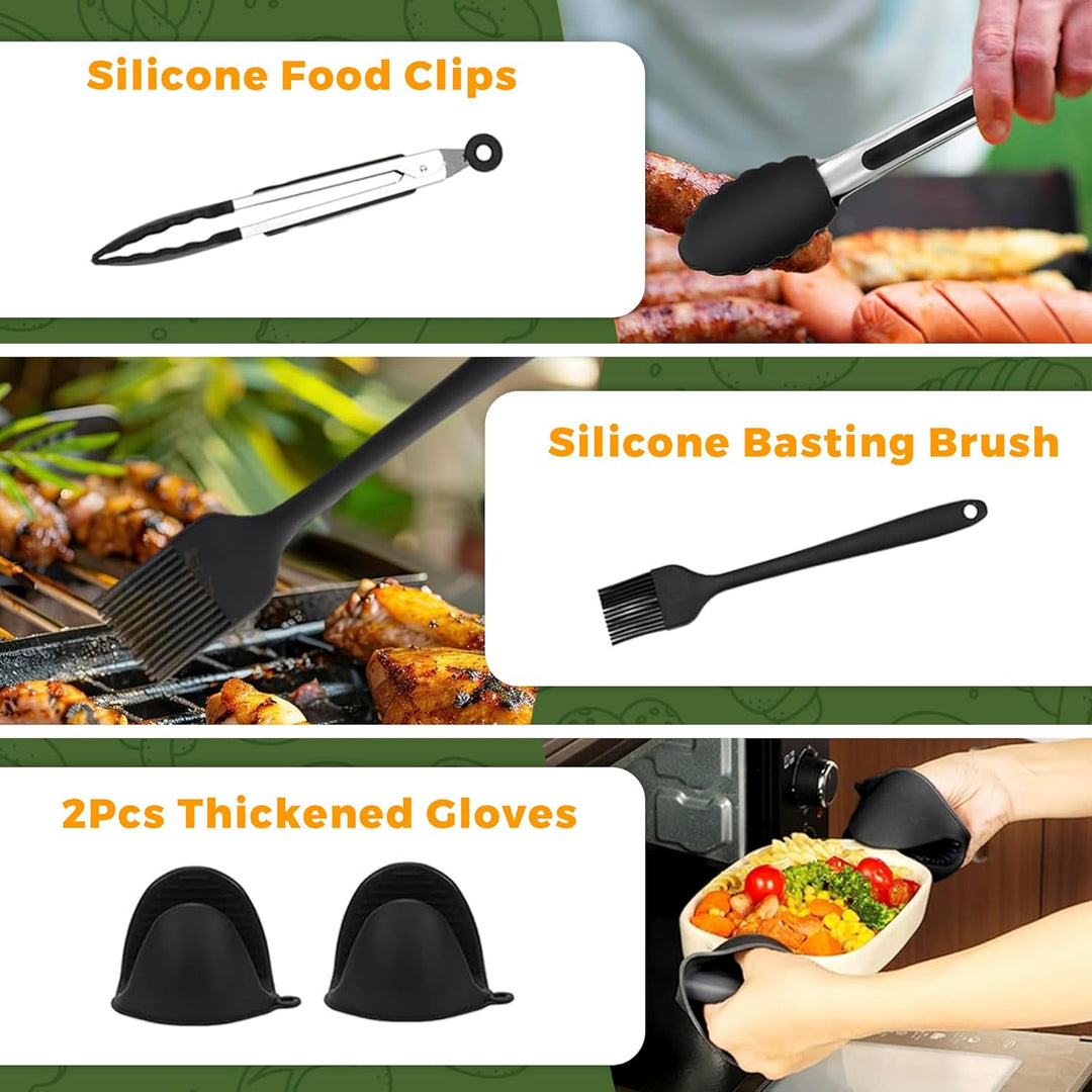 Pietuley 28 Stück Silikonform Heissluftfritteuse Zubehör für Philips Dual Basket Airfryer 3000-serie