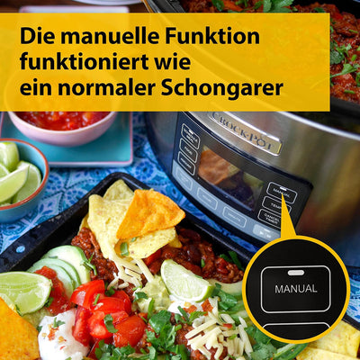 Crockpot TimeSelect digitaler Schongarer | mit programmierbarem Timer und digitaler Anzeige | 5,6 l