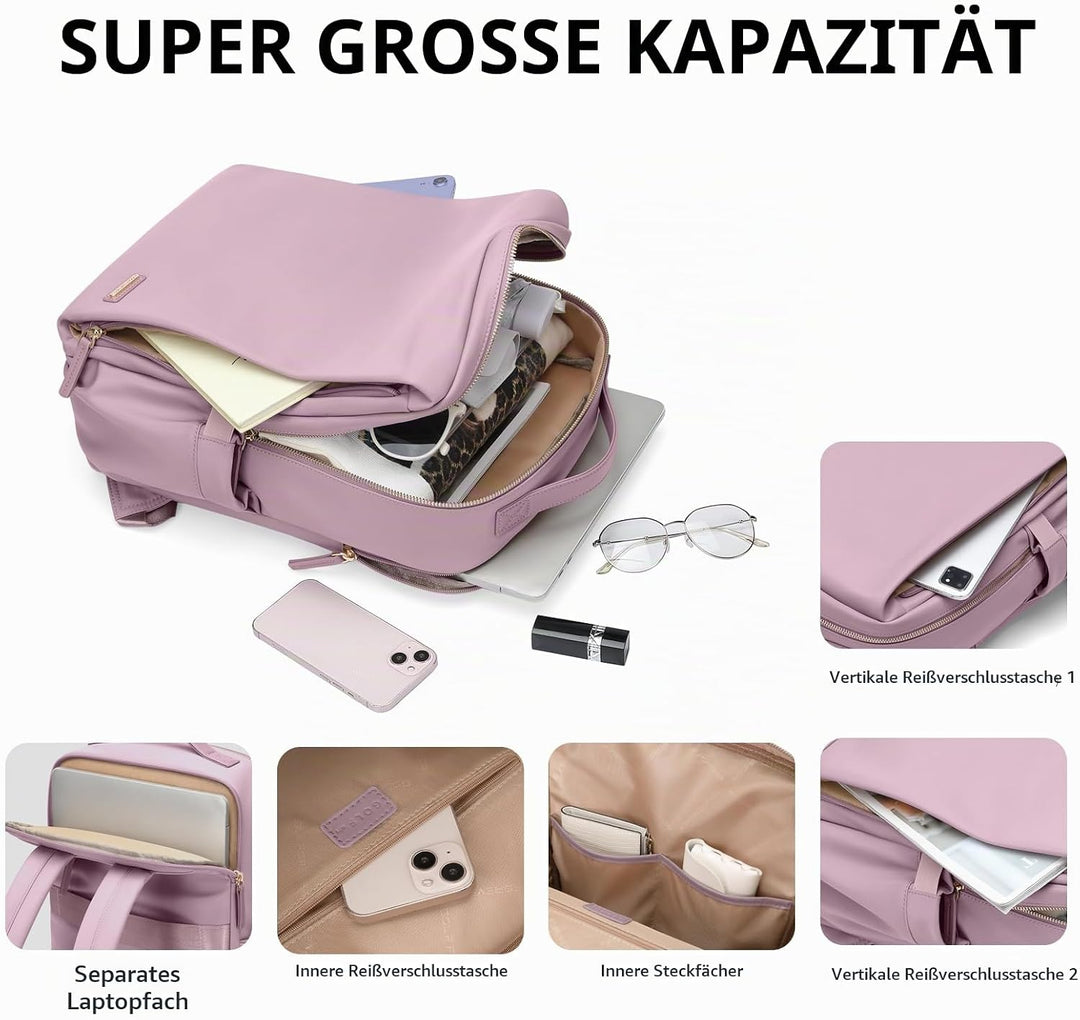 Stilvoller Laptop Rucksack für Damen von Fluggesellschaften zugelassen, Perfekt für die Arbeit das C