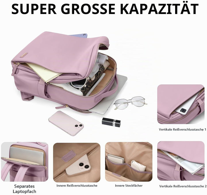 Stilvoller Laptop Rucksack für Damen von Fluggesellschaften zugelassen, Perfekt für die Arbeit das C