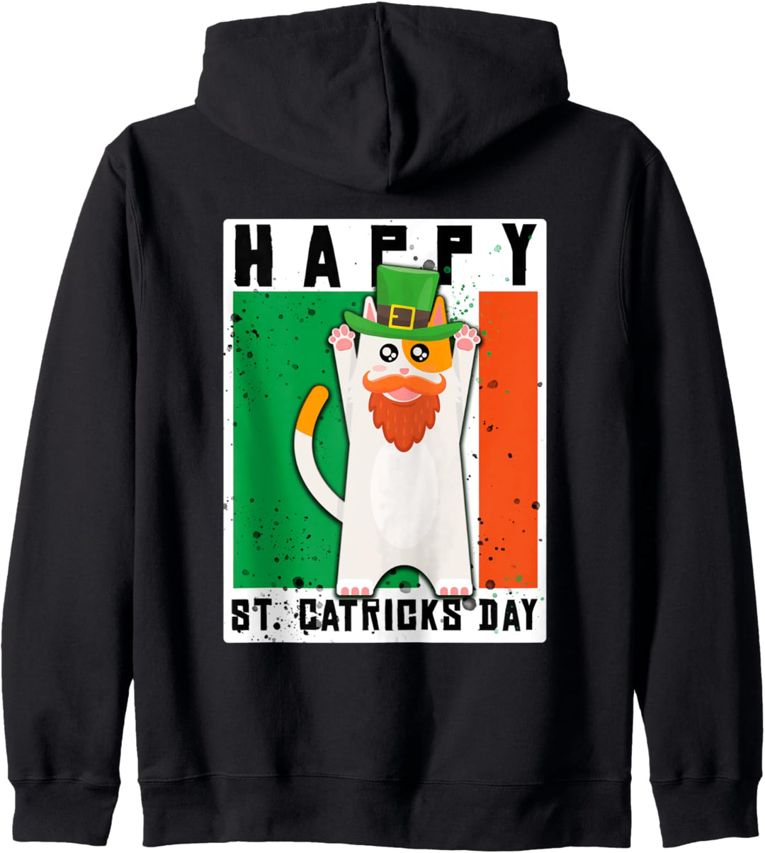 Happy St Catricks Day Katze Spruch St. Patricks Day Geschenk Kapuzenjacke
