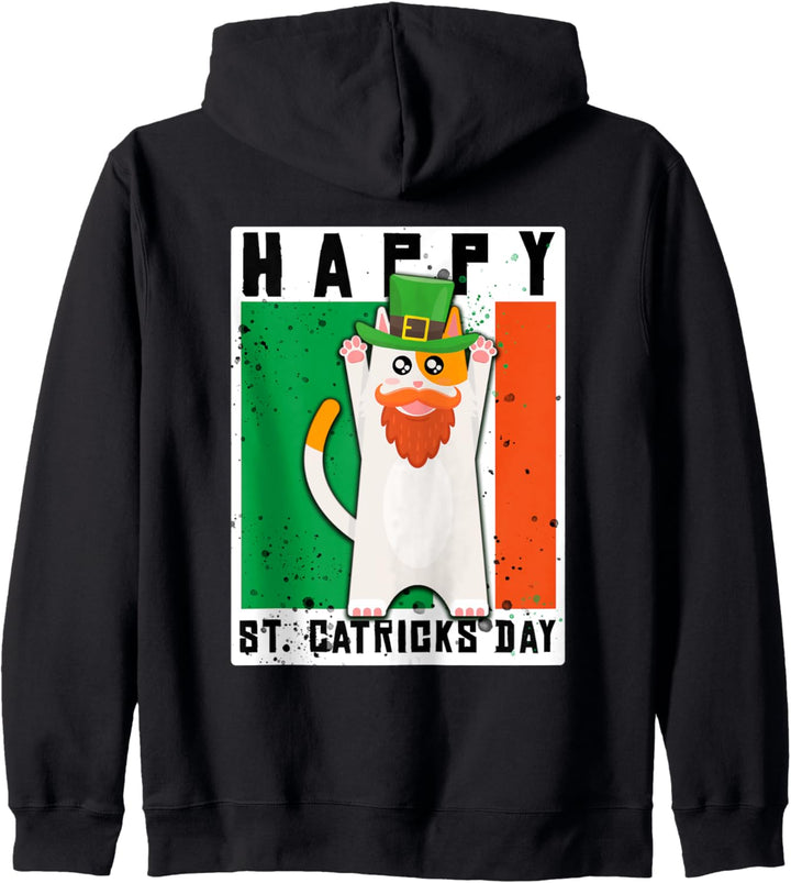 Happy St Catricks Day Katze Spruch St. Patricks Day Geschenk Kapuzenjacke