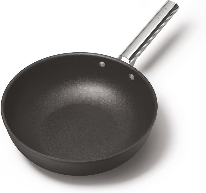 Smeg, CKFW3001BLM, Antihaft-Wok, Durchmesser 30 cm, ergonomischer Edelstahlgriff, für alle Herdarten