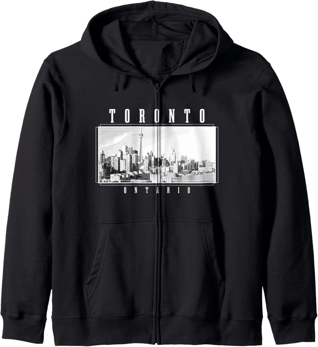 Toronto Ontario Kanada Vintage Souvenir Skyline Kapuzenjacke