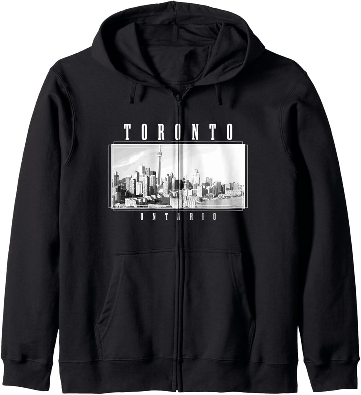 Toronto Ontario Kanada Vintage Souvenir Skyline Kapuzenjacke