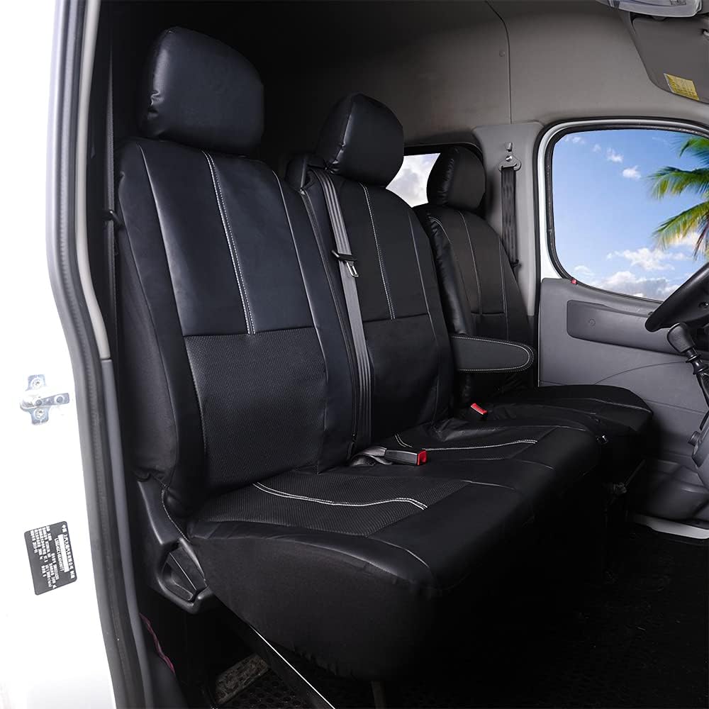 TOYOUN Universal Auto-Sitzbezüge für Transporter LKW Vorn Autositzbezüge Kunstleder Sitzbezug Fahrer