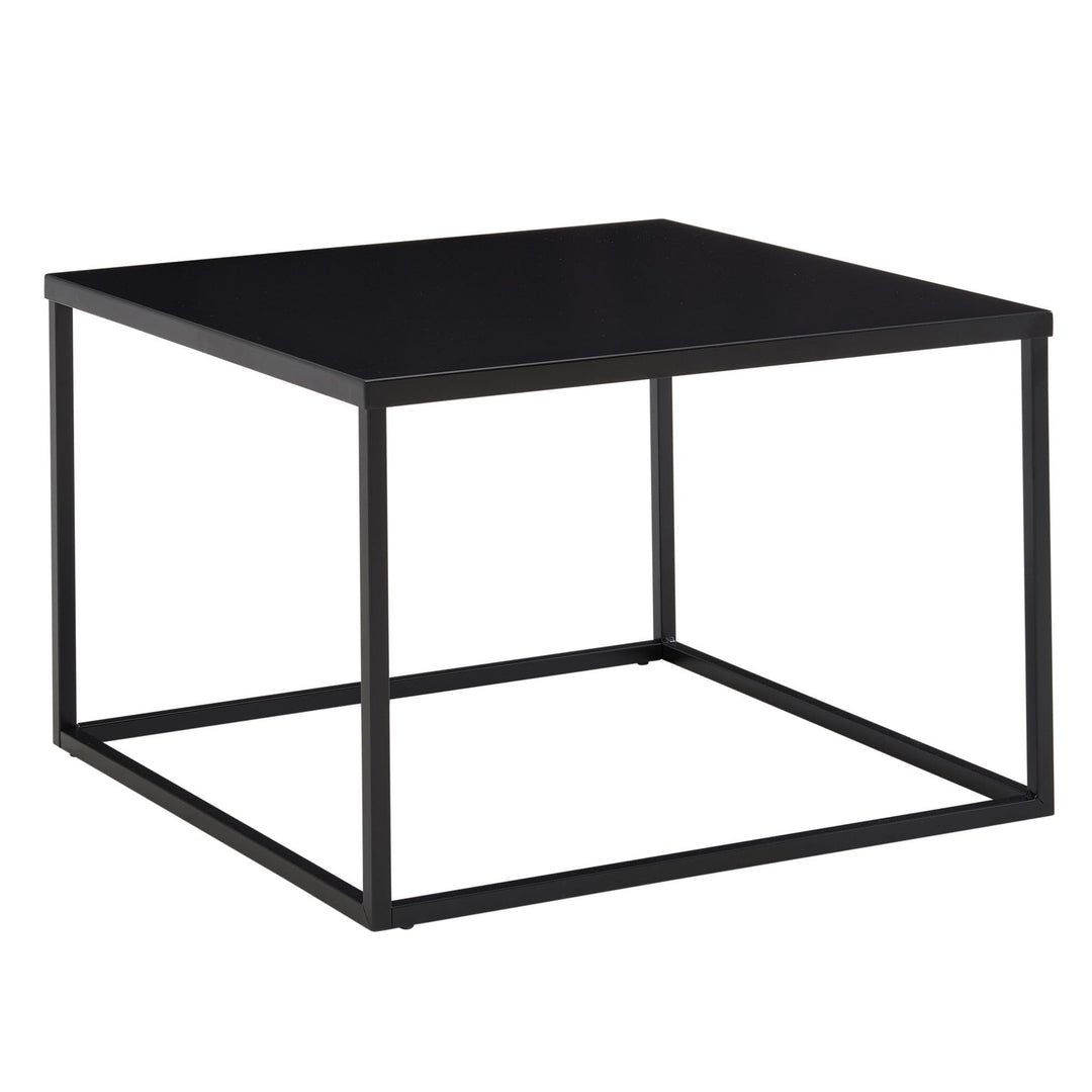 FineBuy Couchtisch 60x60x40 cm Metall Wohnzimmertisch Industrial Schwarz, Sofatisch Quadratisch, Lou