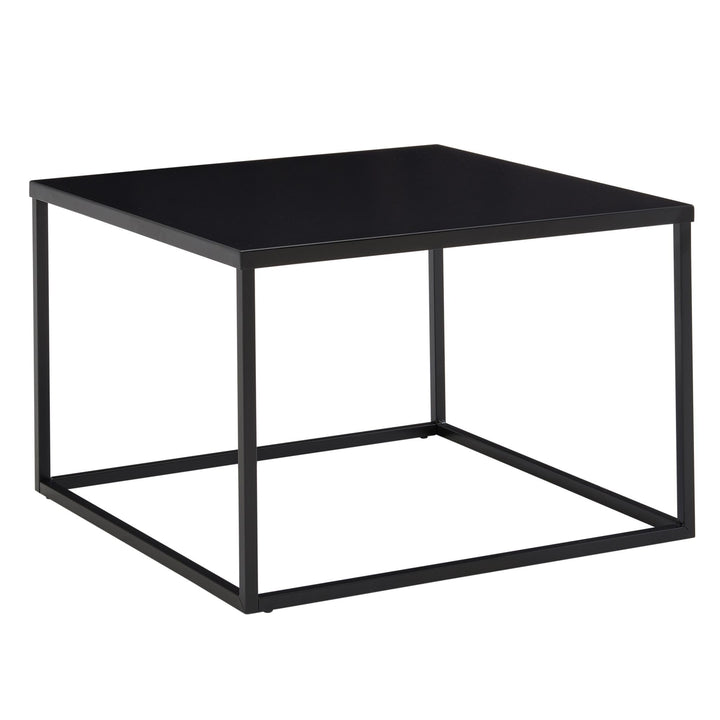 FineBuy Couchtisch 60x60x40 cm Metall Wohnzimmertisch Industrial Schwarz, Sofatisch Quadratisch, Lou