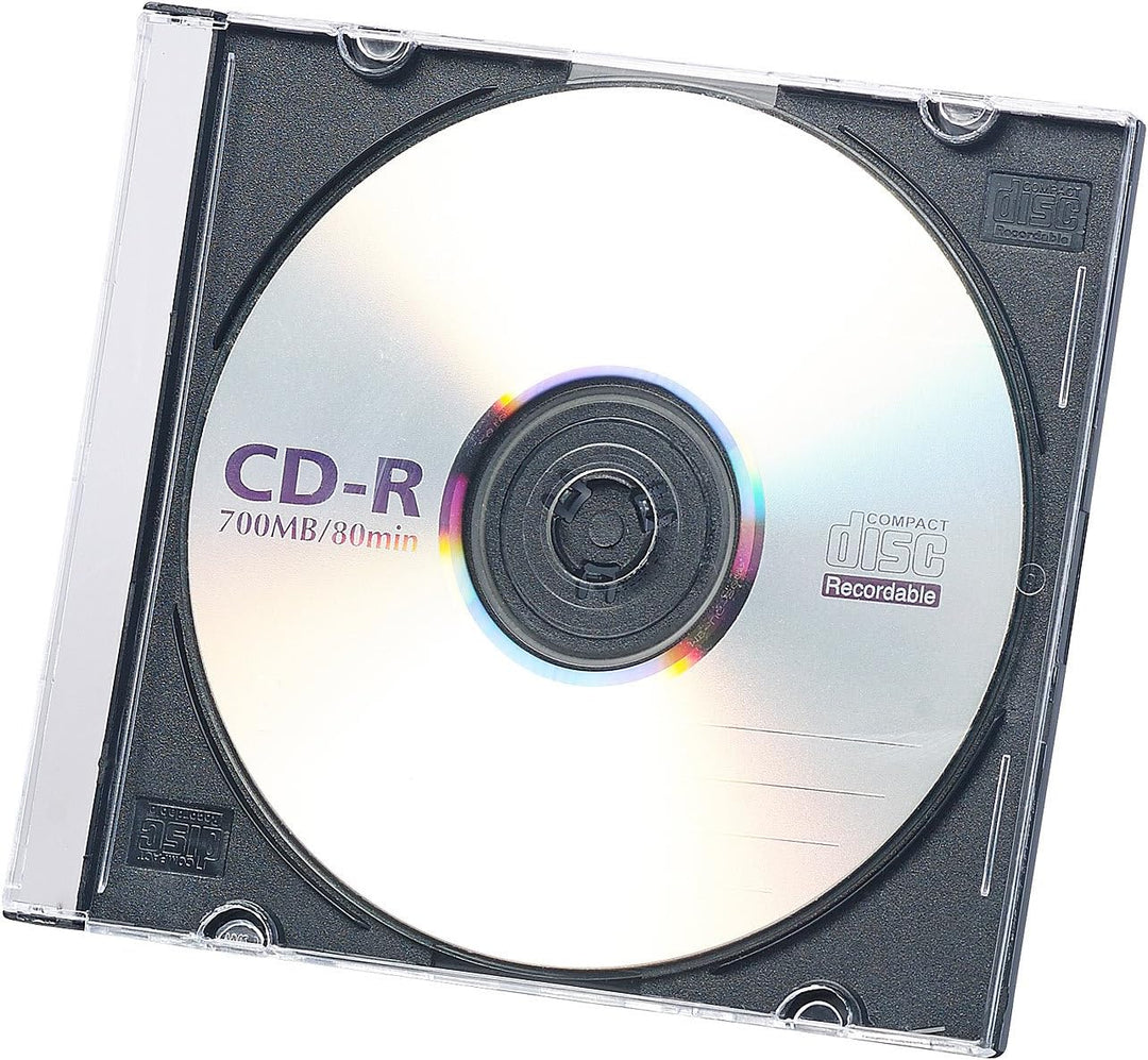 PEARL Slim Case CD Hüllen: 50er-Set Slim-CD-Hüllen transparent/schwarz (Case transparent, CDhüllen,