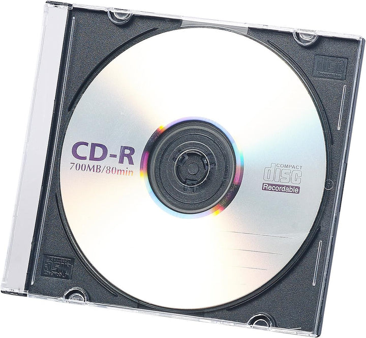 PEARL Slim Case CD Hüllen: 50er-Set Slim-CD-Hüllen transparent/schwarz (Case transparent, CDhüllen,