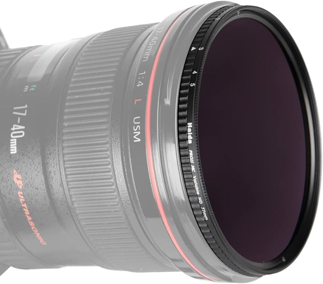 Haida Variabler ND-Filter, 52 mm, 1,5–5 Blendenstufen, ND4, ND8, ND16, ND32 52 mm VND, 52 mm VND