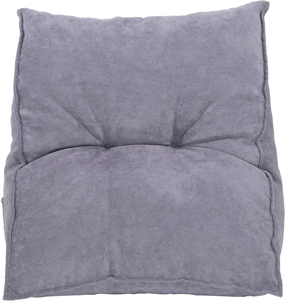 Meerweh Rückenkissen Keilkissen Palettenkissen, 48x30x48 cm, Cordstoff, flauschig, grau