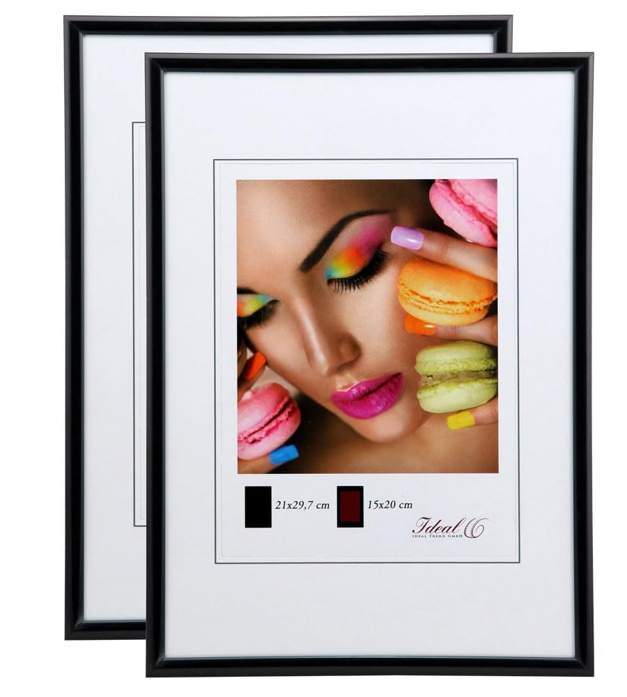 IDEAL TREND New Lifestyle Set Bilderrahmen Wanddeko Collage Poster Rahmen 2er 3er 5er Pack: Farbe: 2
