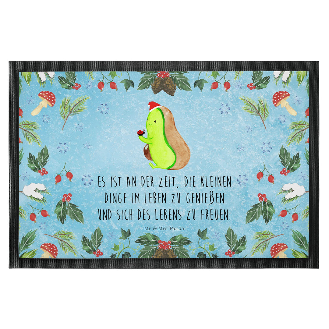 Mr. & Mrs. Panda 50 x 75 cm Fussmatte Avocado kleine Dinge - Geschenk, Motivfussmatte, Haustürmatte,