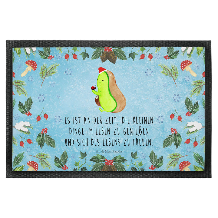 Mr. & Mrs. Panda 50 x 75 cm Fussmatte Avocado kleine Dinge - Geschenk, Motivfussmatte, Haustürmatte,