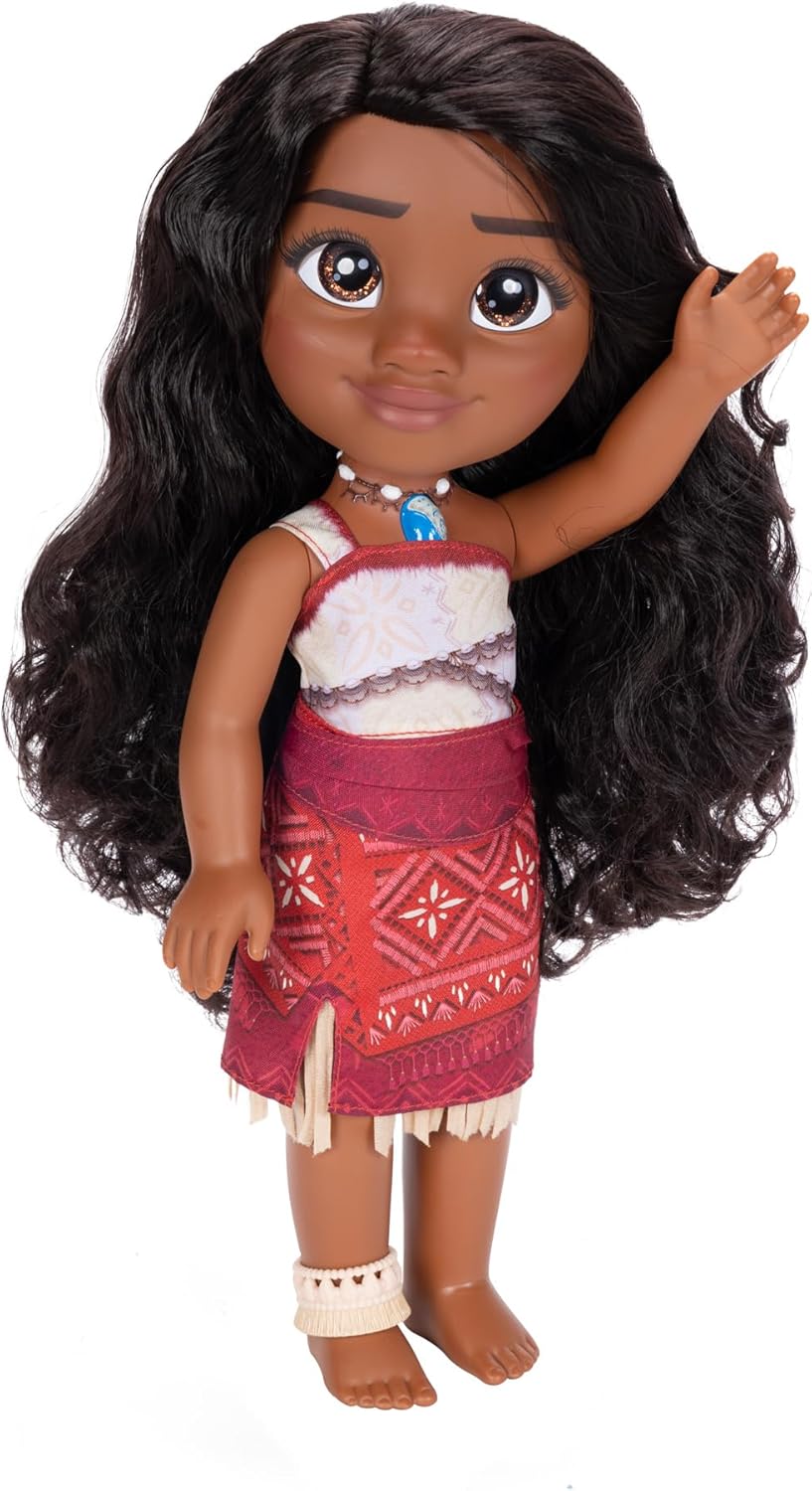 Disney - Vaiana 2 – Singende Puppe Vaiana, beweglich - Grösse 35 cm – polynesisches Outfit – Frisier