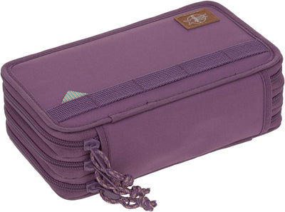 LÄSSIG Federmäppchen befüllt 20-teilig / School Triple Pencil Case Unique Lila, Lila