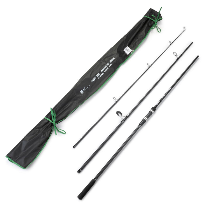 Zite Fishing 3,60m Karpfenrute 3-teilig 3lbs - Composite Carbon-Blank - Steckrute Rutschfester Griff
