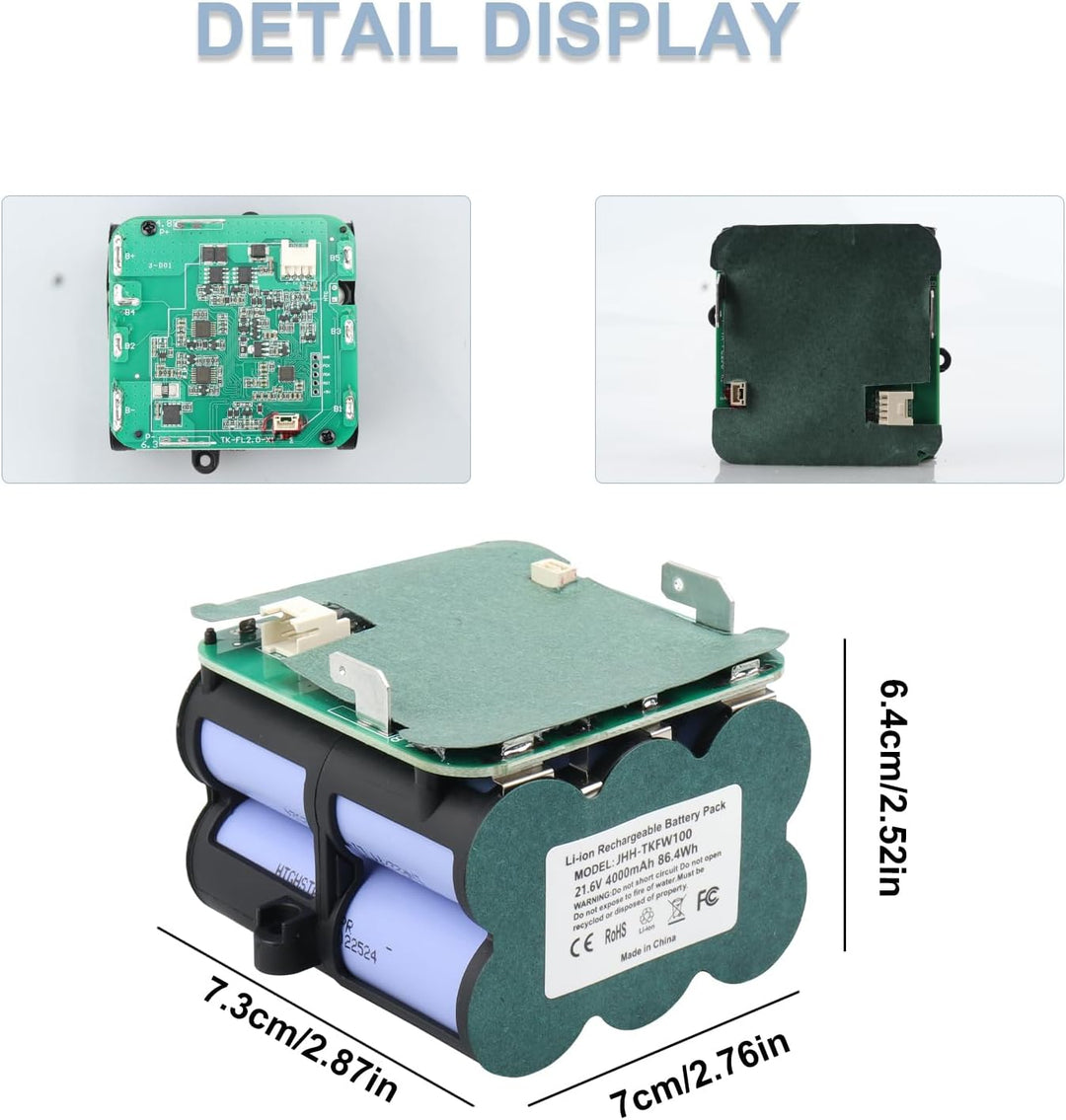 MXJFYY 21,6 V 4000 mAh Lithium-Ionen-Ersatzakku, kompatibel mit Zubehör für kabellose Handstaubsauge