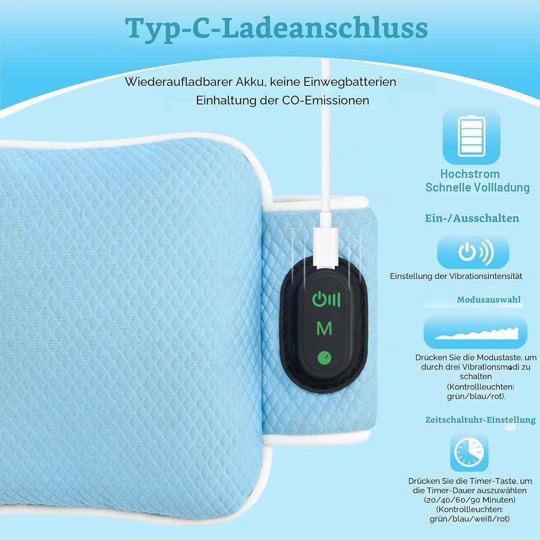 Einschlafhilfe Babys, balnore Tragbare Baby Einschlafhilfen 3 Vibrationsmodi und Intensitäten 90-Min