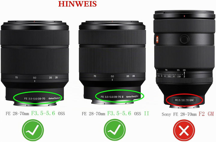 ALC-SH132 Gegenlichtblende für Sony-Fe 28-70 mm F3.5-5.6 OSS-Objektiv auf Alpha-A7R IV A7R III A7R I