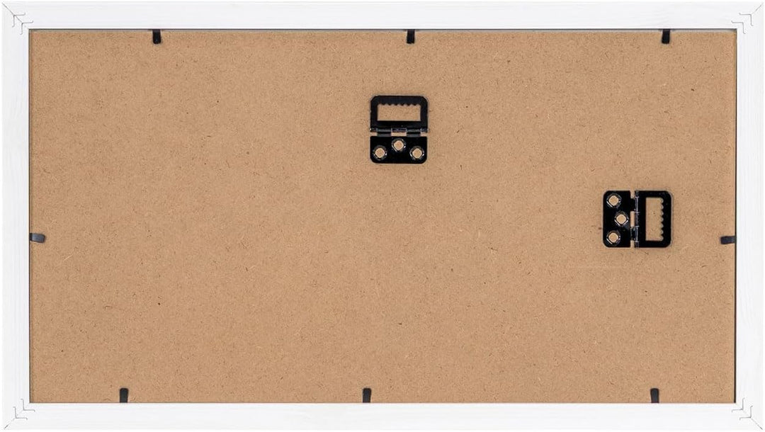 levandeo Bilderrahmen Collage 3 Fotos 10x15cm Ahorn Weiss MDF Holz Passepartout Glasscheibe Fotorahm