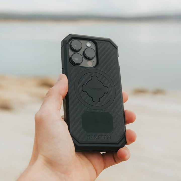 Rokform - iPhone 15 Pro Hülle, Rugged Serie, magnetisch, iPhone 15 Pro Hülle mit RokLock Drehverschl