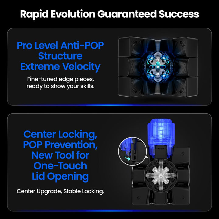 GAN14 Maglev Pro Zauberwürfel Magnetisch 3x3, Magic Speed Cube mit Pro Level Anti-POP & Anpassbarem